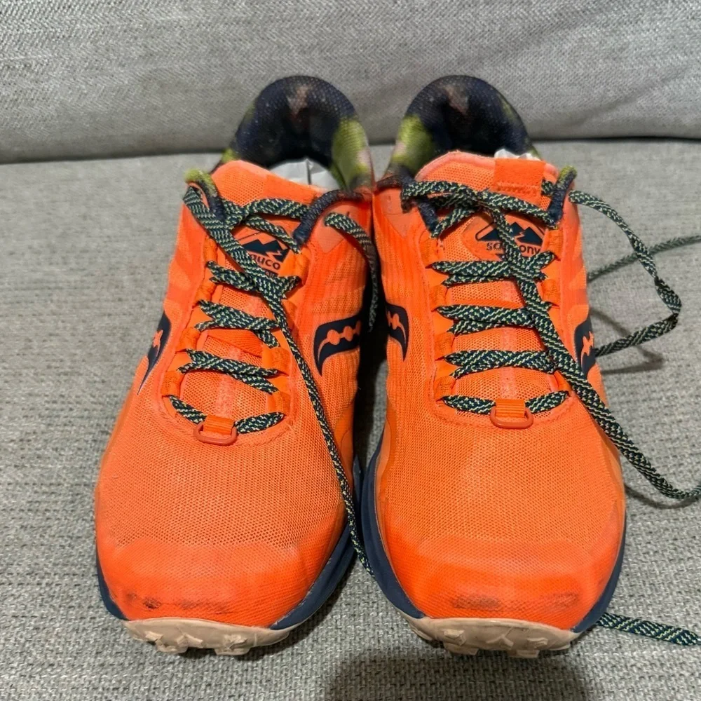 Saucony women Vibrant Orange and Blue Athletic Shoes